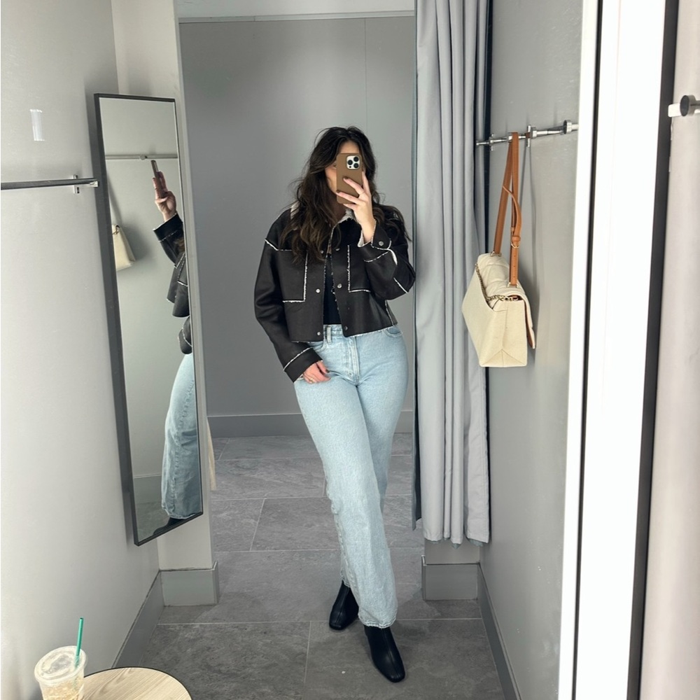 Black cropped jacket